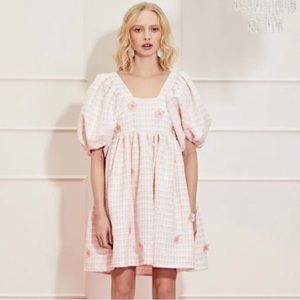 DREAM Sister Jane Steel Magnolia Tweed Pink Minidress, Size XS